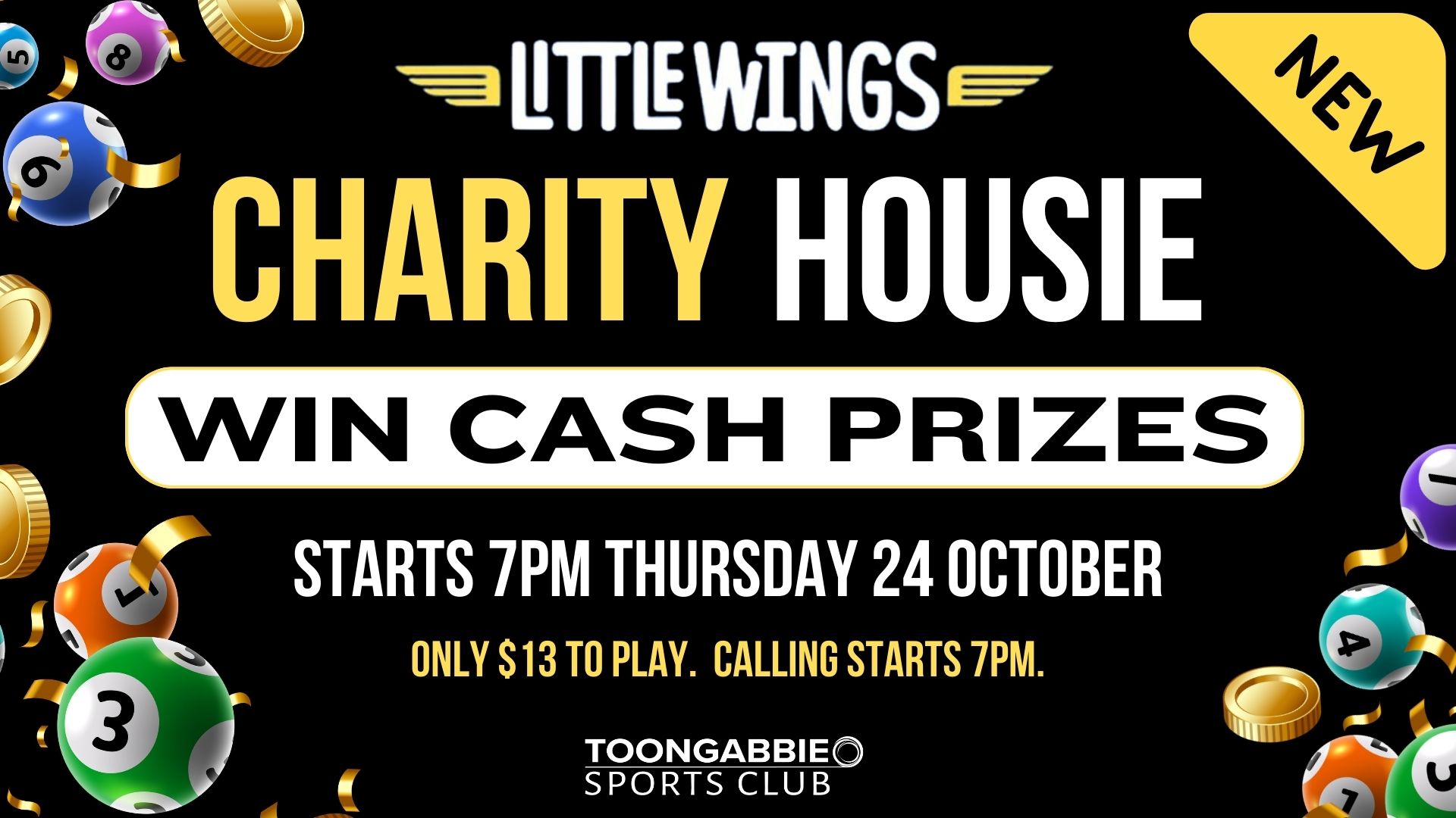 LITTLE WINGS CHARITY HOUSIE Toongabbie Sports Club
